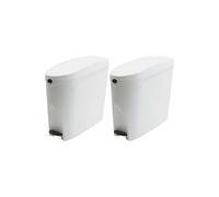 ProKleen White Pedal Operated Toilet Sanitary Bin 2 x 20 Litre Capacity ProKleen White
