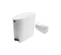 ProKleen White Pedal Operated Toilet Sanitary Bin 20L Capacity & 50 Bin Liners ProKleen White