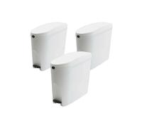 ProKleen White Pedal Operated Toilet Sanitary Bin 3 x 20 Litre Capacity ProKleen White