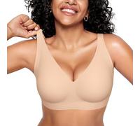 ProKloud Non Wired Bras for Women Seamless Push Up Bra Comfort Wireless Support Deep V Sleep Bralettes Soft T Shirt Ladies Bras Skin