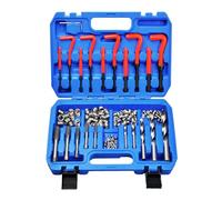 Prokomon 131PCS Metric Thread Repair Tool Kit ; HSS Drill Bits Taps Threaded Inserts Installation Tool and Tang Break-Off Set for Repairing M5 M6 M8 M10 M12 External and Internal Screw Holes