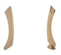 PROKROPKVK Car Inside Door Handle for BMW 3Series E90 E91 318 320 325 328 330 335 Part Inner Doors Panel Handle Bar Pull Trim Cover Full Set Interior Door Handles Pull Trim Cover(Beige(on the Left))