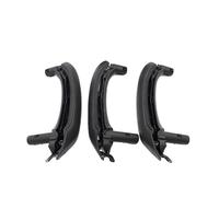 PROKROPKVK Car Inside Door Handle for BMW X3 X4 F25 F26 2010-2016 LHD RHD Interior Door Armrest Pull Handle Genuine Leather Cover Full Set Assembly Pull Trim Cover(LHD 6PCS Black)