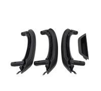 PROKROPKVK Car Inside Door Handle for BMW X3 X4 F25 F26 2010-2016 LHD RHD Interior Door Armrest Pull Handle Genuine Leather Cover Full Set Assembly Pull Trim Cover(RHD 7PCS Black)