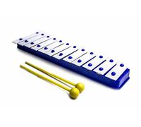 ProKussion Blue12V 12 Key Glockenspiel Xylophone with Metal Keys and Amplifier - Blue