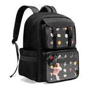 Prokva Ita Bag Pin Display Backpack with Inserts for Pins, Kawaii Ita Backpack for Anime Cosplay, Black (Empty Bag)