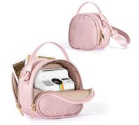 Prokva Mini Camera Bag Compatible with Polaroid Go, Camera Sling Bag, Pink