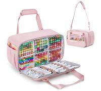 Prokva Pink Marker Organizer Case Holding up to 216 Markers, Large Marker Holder with Shoulder Strap