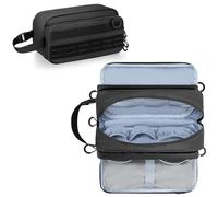 Prokva Toiletry Travel Bag for Men, Tactical Hygiene Bag, Shaving Kit Toiletries Organizer Bag Dopp Kit with Large Capacity, Black