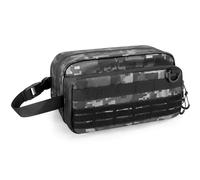 Prokva Toiletry Travel Bag for Men Tactical Hygiene Bag, Shaving Kit Toiletries Organizer Bag Dopp Kit with Large Capacity (Empty Bag Only), Black Digital