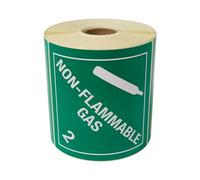 PROlac Beschriftungen Hazardous Goods Sticker 100 x 100 mm Class 2.2 Non-Flammable and Toxic Gas