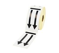 Prolac SHIPPING LABELS - 500 Pieces, 50 x 100 mm, Black, Adhesive, Rectangular, Warning Stickers for Moving Boxes, Global Store Package