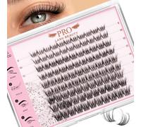 PROLASHBEAUTY Wispy Cluster Lashes Natural Puff Eyelash Clusters 8-18mix | CD Curl, Natural Lash Clusters, 0.03mm Invisible Thin Band Salon Look for Daily Work & Party,Beginner Friendly