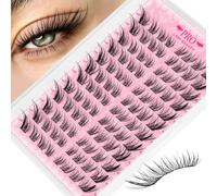 PROLASHBEAUTY Wispy Lash Clusters Eyelash Cluster Fox Eye Lash Clusters Waterproof Lashes Lightweight Cat Eye Lashes Extensions Natural Look Easy to Apply(Fox Eye-03 Wispy)