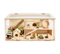 Prolee Hamster Cage Chew Proof, Mice and Rat Habitat Openable Top with Acrylic Sheets, Hamster Habitat Solid Built (32”L x 16" W x 16" H)