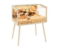 PROLEE Hamster Cage with Legs, Guinea Pig Cages Chew Proof, Hamster House, Hamster Cages and Habitats with Lockable Design, Small Animal Cage, 32" L x 16" W x 40" H