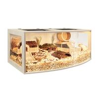 Prolee Large Hamster Cage Chew Proof Wood, Hamster Enclosure Openable Top with Curved Design,Waterproof Small Animals Cage with Acrylic Sheets for Gerbils,Hamsters Habitat(48 Inches)
