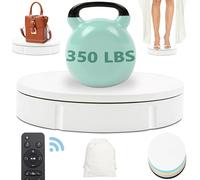 Prolee Rotating Display Stand 350lbs Capacity, 360 Degree Rotating Turntable 12 Inch, Turntable for Photography, Automatic Remote Control Display Platform with 5 Colour Surface Covers and Carry Bag