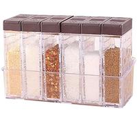ProLeo Set of 6 Salt and Pepper Shakers Spice Box Plastic Camping Spice Box for Storage Kitchen Spices