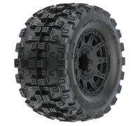 Pro-line Racing 1/8 Badlands MX38 HP Belted F/R 3.8" MT Assembly, 17mm, Blk Raid (2), PRO1016610