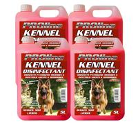 PROline Dog Kennel Disinfectant 20L 4 x 5L Cherry Fragrance Odour Deodoriser