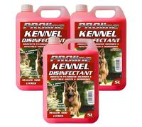 PROline Dog Kennel Disinfectant 3 x 5L Cherry Fragrance Odour Deodoriser