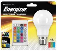Energizer S14543 9W 806lm B22 BC GLS Colour Changing with Remote Control