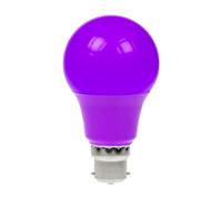 Prolite GLS/LED/6W/BC/PURPLE/D 6w LED GLS Light Bulb, Dimmable, B22, Purple