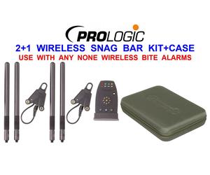 PROLOGIC 2+1 WIRELESS SNAG BAR KIT+CASE FIT BITE ALARM BUZZBAR BANKSTICK ROD POD