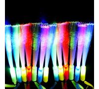 ProlPings 30PC Glow Fiber Optic Wand Glow Sticks,Glow in The Dark Party Supplies Favors,4 Color 7 Light Models Neon Light up Toy fit Thanksgiving Xmas Holiday Birthday Concert Party