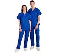 Proluxe TWIN PACK Professional Healthcare Scrub Suit Set - Top & Trouser - Unisex (as8, alpha, x_l, regular, regular, Royal)