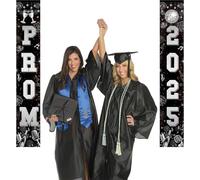 Prom 2025 Graduation Door Banner, Porch Welcome Signs Class of 2025 for Door Decor, College High School Graduation Party Supplies Decorations
