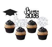 Prom 2026 Cupcake Toppers, Prom Night Party Decor, Congrats Grad Cupcake Picks, Prom Party Cake Decorations, Class of 2026 Graduation Party Decorations 20pcs