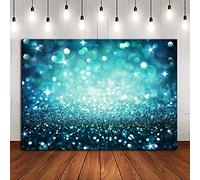 Prom Dance Decoration Photography Backdrop Shining Spot Bokeh Glitter Sparkle Blue Photo Background for Portrait Wallpaper Vinyl 7x5ft Birthday Party Supplies Photo Booth Studio Props Pictures