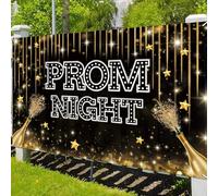 Prom Decorations 2025, Large Prom Night Banner, Class of 2025 Banner Background Decorations, Graduation Party Supplies for High School College 71x43.3inch
