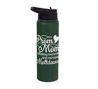 Prom Night Mom Prom Queen Mom Prom Preparation Mom Duties Stainless Steel Insulated Water Bottle