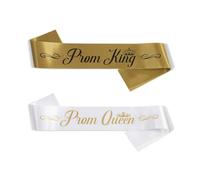 Prom Queen Sash And Prom King Sash - Gold Prom Props Kings Coronation Sash, Graduation Sash, Prom King And Queen, Prom 2024, Prom King And Queen Sash, Halloween Sash, Queen Sash Jubilee