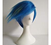 PROMARE Burning Rescue Galo Thymos Cosplay Wig Short Straight Blue Heat Resistant Synthetic Hair Anime Wigs (not styled)+Wig Cap