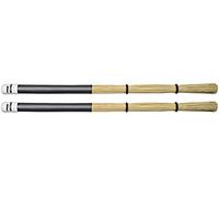 ProMark Broomsticks - Hybrid of Drum Brushes and ProMark Rods - Adjustable O-rings for Control of Bristle Spread - Handmade from Real Broomcorn - Medium - 1 Pair