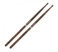 ProMark Drum Sticks - Larnell Lewis Signature FireGrain 5AB Drumstick - Drum Sticks Set - Large Round Wood Tip - Hickory with Lacquer Finish - 1 Pair
