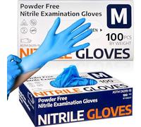 PROMART Disposable Nitrile Gloves, Food Grade - 100 Count - Blue, Latex-Free, Powder-Free - Multipurpose Hand Protection (500, MEDIUM)