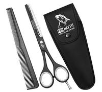 ProMaXFit Professional Hair Thinning Scissors Shears Premium Stainless Steel 6.5'' Hair Scissors, Sharp Barber Hairdresser ScissorsSalon/Home/Men/Women/ Kids (Hair Thinning Scissor), Black (aa-101)