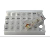 ProMed Unique XL Weekly 4 Times Daily 7 Day Pill Organizer for Medication, Vitamins & Supplements, Pill case with Removable Clear compartments That is BPA-Free with Food-Grade Plastic.