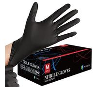 PROMEDIX P Black Nitrile Gloves,100 Count - Medium,3mil,Latex & Powder Free,Food-Safe,Cleaning,Cooking,Mechanic