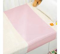 PROMEED 100% Mulberry Silk Crib Sheet for Baby Hair, 23 Momme Silk Bassinet Slip for Baby Bald Spots, Soft and Safe Cot Sleeve for Everyday Use (Pink)