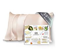PROMEED 100% Silk Pillowcase for Hair and Skin, Both Sides Grade 6A+ 23mm Mulberry Silk Pillow Case with Hidden Zipper, 1400 TC, Soft & Smooth (Queen 20"x30", Champagne)