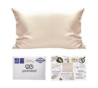 PROMEED 22 Momme 6A Silk Pillowcase Standard for Hair and Skin, Both Sides Upgraded 3rd Gen 22mm Real Mulberry Silk Bed Pillow Case Cover (Standard 20"x26", Champagne)