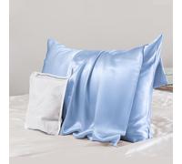 PROMEED 23mm Silk Pillow Case with Zipper, 100% Mulberry Silk Pillowcases Standard Size for Hair and Skin, 3rd Gen Grade 6 Cooling Pillow Case