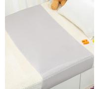 PROMEED Baby Silk Bassinet Sleeve, 23 Momme Pure Silk Cot Semi Sheet, Adjustable for All Standard Bassinet/Cradle/Cot/Crib Mattress (Light Grey)