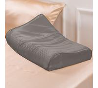 PROMEED Mulberry Silk Pillowcase for Latex Contour Pillow, Natural 23 Momme Silk Memory Foam Pillow Case Cover for Contour Cervical Pillow (Grey, King-28.3"x16"x5"/4.3")